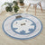 Cute Cartoon Printed Rug Multi-Color Cotton Blend Indoor Rug Non-Slip Backing Easy Care Carpet with Border for Room Blue-White Clearhalo 'Area Rug' 'Rug' 2207934