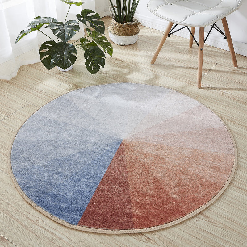 Cute Cartoon Printed Rug Multi-Color Cotton Blend Indoor Rug Non-Slip Backing Easy Care Carpet with Border for Room Blue-Brown Clearhalo 'Area Rug' 'Rug' 2207938