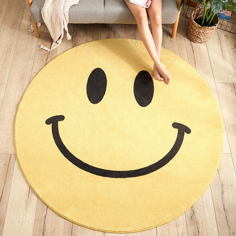 Multi Colored Nursery Rug Novelty Cartoon Animal Pattern Carpet Polyster Non-Slip Backing Machine Washable Rug Yellow Clearhalo 'Area Rug' 'Rug' 2207949