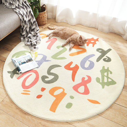 Multi Colored Nursery Rug Novelty Cartoon Animal Pattern Carpet Polyster Non-Slip Backing Machine Washable Rug Clearhalo 'Area Rug' 'Rug' 2207951