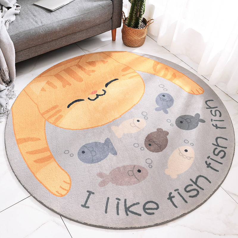 Lovely Cartoon Printed Rug Multi-Colored Lamb Wool Carpet Washable Anti-Slip Area Rug for Childrens Bedroom Clearhalo 'Area Rug' 'Rug' 2207968