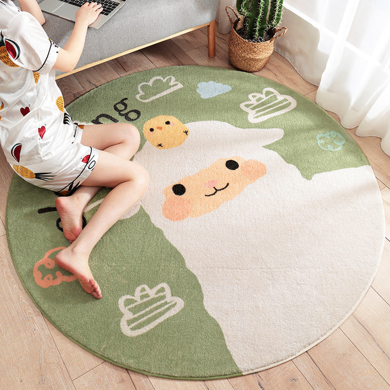 Lovely Cartoon Printed Rug Multi-Colored Lamb Wool Carpet Washable Anti-Slip Area Rug for Childrens Bedroom Clearhalo 'Area Rug' 'Rug' 2207970