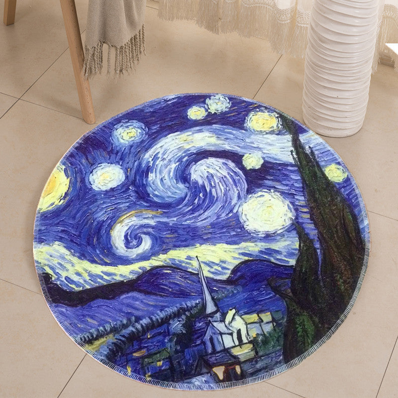 Abstract Bedroom Rug Multi Colored Cartoon Animal Print Indoor Rug Polypropylene Non-Slip Pet Friendly Carpet Blue-Yellow Clearhalo 'Area Rug' 'Rug' 2207978