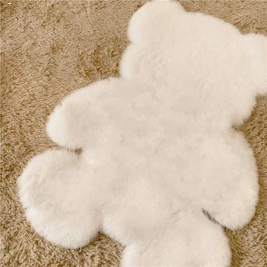 Bear Shape Plain Rug Multi Color Calming Area Carpet Cotton Blend Pet Friendly Machine Washable Rug for Kids Bedroom Clearhalo 'Area Rug' 'Rug' 2208000