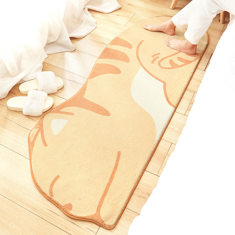 Novelty Cartoon Animal Rug Multi Colored Calming Carpet Synthetics Stain-Resistant Non-Slip Area Rug for Kids Room Light Orange 2' x 5'3" Clearhalo 'Area Rug' 'Rug' 2208024
