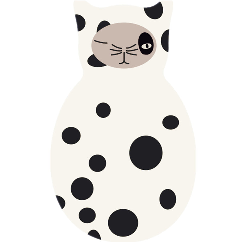 Cute Cartoon Animal Patterned Rug Multi-Color Cotton Blend Rug Anti-Slip Backing Carpet for Childrens Bedroom White-Black 2'7" x 4'11" Clearhalo 'Area Rug' 'Rug' 2208044