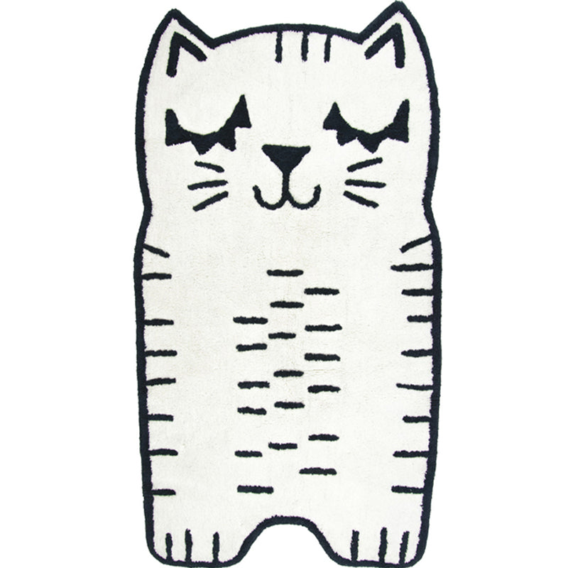 Cute Cartoon Animal Patterned Rug Multi-Color Cotton Blend Rug Anti-Slip Backing Carpet for Childrens Bedroom Beige 2'7" x 4'11" Clearhalo 'Area Rug' 'Rug' 2208046