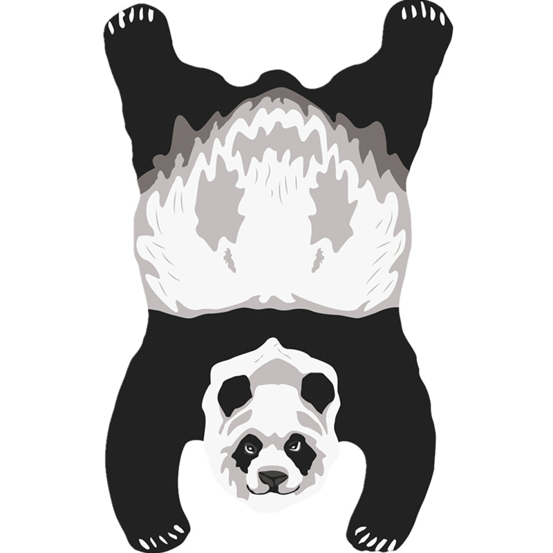 Irregular Animal Patterned Rug Multi-Colored Creative Area Rug Cotton Blend Anti-Slip Backing Carpet for Decoration Black-White Clearhalo 'Area Rug' 'Rug' 2208056