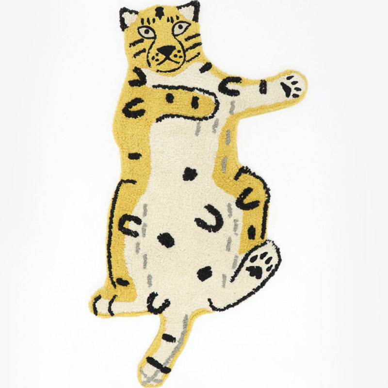 Funky Cartoon Animal Pattern Rug Multi Color Cotton Blend Carpet Machine Washable Non-Slip Rug for Bedroom Yellow 3'3" x 5'3" Clearhalo 'Area Rug' 'Rug' 2208063