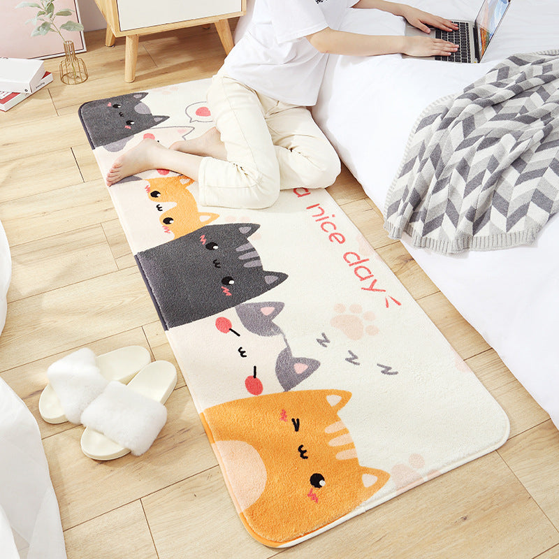 Casual Living Room Rug Multi-Colored Cartoon Plant Printed Rug Synthetics Pet Friendly Non-Slip Carpet Clearhalo 'Area Rug' 'Rug' 2208094