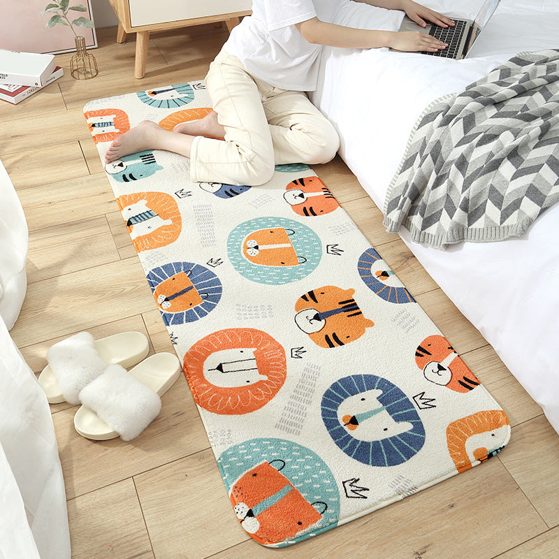 Casual Living Room Rug Multi-Colored Cartoon Plant Printed Rug Synthetics Pet Friendly Non-Slip Carpet Yellow-Red Clearhalo 'Area Rug' 'Rug' 2208100