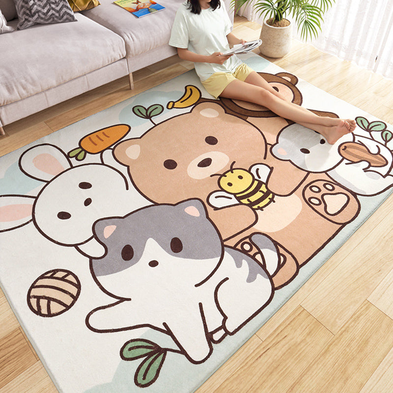 Multi Color Bedroom Rug Relaxing Animal Patterned Carpet Synthetics Stain-Resistant Non-Slip Indoor Rug Light Brown Clearhalo 'Area Rug' 'Rug' 2208136