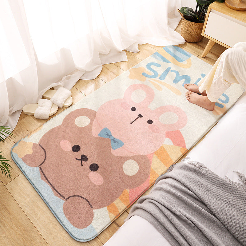 Simple Multi Color Cartoon Rug Polyster Calming Carpet Non-Slip Backing Washable Indoor Rug for Kids Room Clearhalo 'Area Rug' 'Rug' 2208147