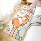 Relaxing Childrens Bedroom Rug Multi-Color Cartoon Animal Printed Carpet Polypropylene Anti-Slip Pet Friendly Rug Yellow-Red Clearhalo 'Area Rug' 'Rug' 2208158