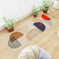 Casual Abstract Patterned Rug Multi Colored Cotton Blend Carpet Pet Friendly Washable Indoor Rug for Bedroom Navy Clearhalo 'Area Rug' 'Rug' 2208160
