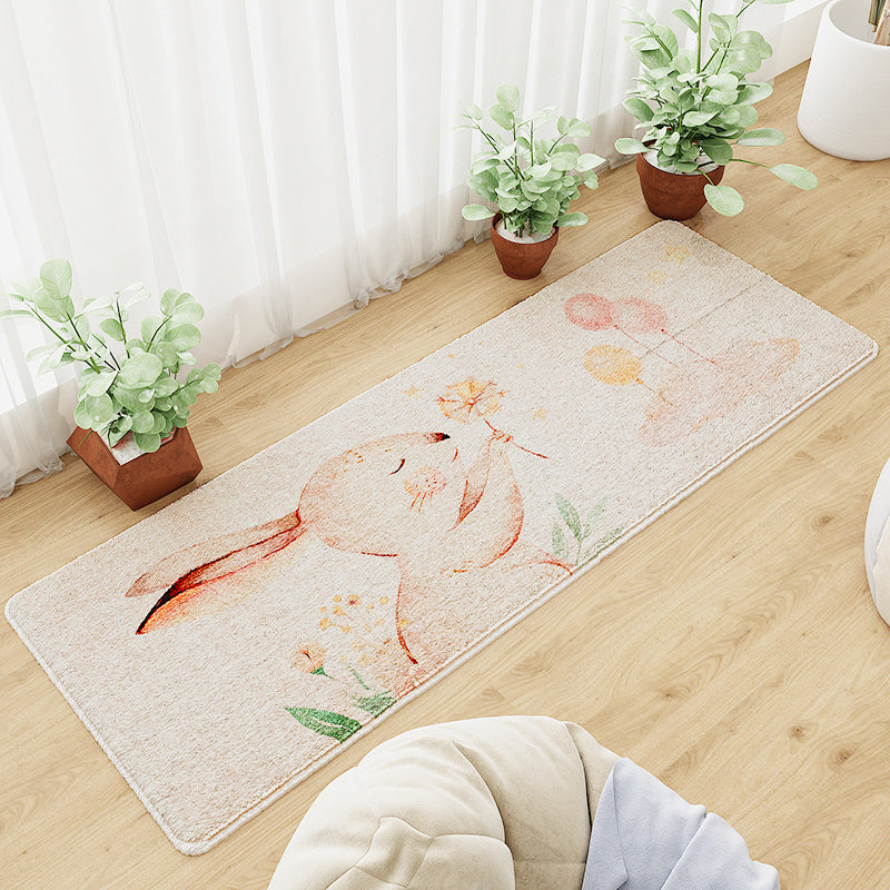 Cute Relaxing Rug Multi Color Cartoon Animal Printed Rug Pet Friendly Easy Care Area Carpet for Kids Room Yellow-Red Clearhalo 'Area Rug' 'Rug' 2208177
