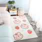 Relaxing Cartoon Bear Print Rug Multi Color Cotton Blend Rug Machine Washable Pet Friendly Carpet for Kids Bedroom Pink Clearhalo 'Area Rug' 'Rug' 2208212