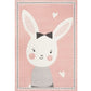 Simple Kids Bedroom Rug Multi Color Cartoon Animal Area Carpet Cotton Blend Pet Friendly Washable Rug Pink Clearhalo 'Area Rug' 'Rug' 2208227