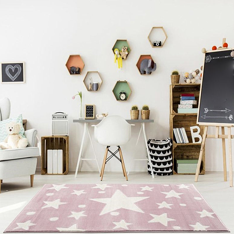 Multi Colored Childrens Room Rug Comfort Polka Dot Print Rug Cotton Blend Pet Friendly Washable Carpet Clearhalo 'Area Rug' 'Rug' 2208248