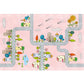 Casual Cartoon Patterned Rug Multi Colored Cotton Blend Rug Anti-Slip Backing Easy Care Carpet for Bedroom Pink Design 1 Clearhalo 'Area Rug' 'Rug' 2208262