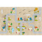 Casual Cartoon Patterned Rug Multi Colored Cotton Blend Rug Anti-Slip Backing Easy Care Carpet for Bedroom Khaki Design 1 Clearhalo 'Area Rug' 'Rug' 2208263