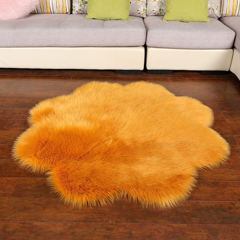 Modern Solid Color Rug Multi Colored Shag Indoor Rug Anti-Slip Backing Washable Carpet for Room Decor Camel Clearhalo 'Area Rug' 'Casual' 'Rugs' Rug' 2208293