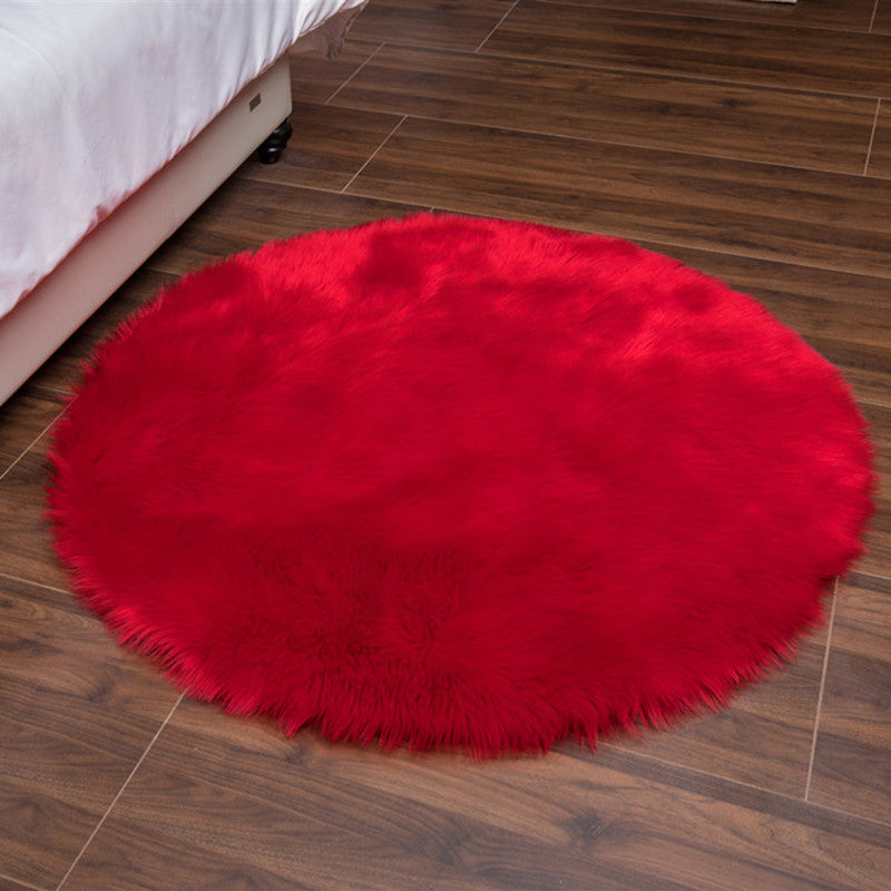 Modern Solid Color Rug Multi Colored Shag Indoor Rug Anti-Slip Backing Washable Carpet for Room Decor Red Clearhalo 'Area Rug' 'Casual' 'Rugs' Rug' 2208308