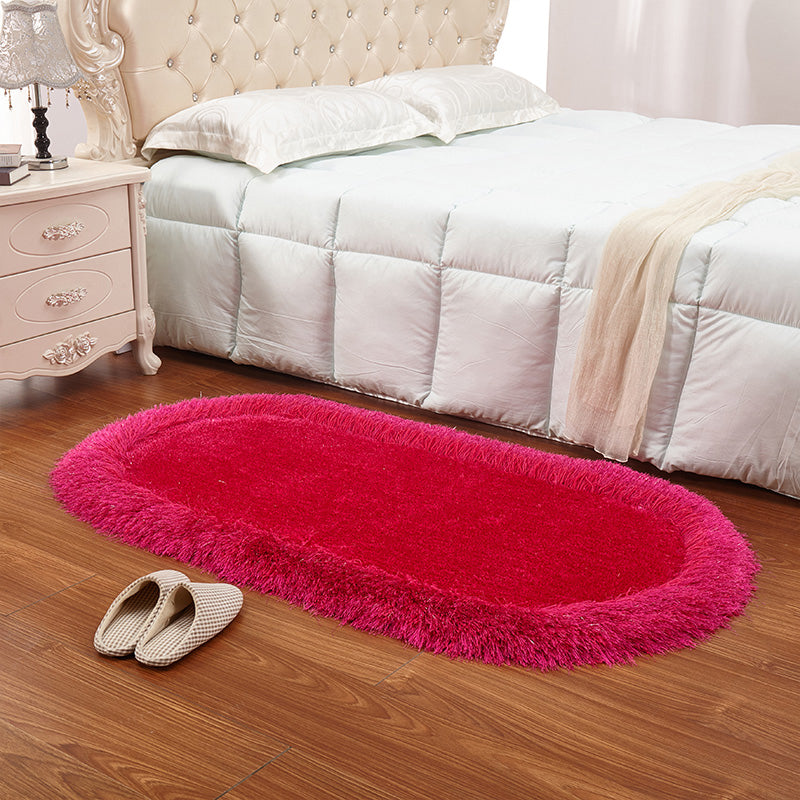 Relaxing Solid Color Rug Multi Color Fluffy Indoor Rug Pet Friendly Washable Carpet for Bedroom Red Clearhalo 'Area Rug' 'Casual' 'Rugs' Rug' 2208340
