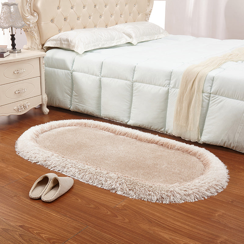 Relaxing Solid Color Rug Multi Color Fluffy Indoor Rug Pet Friendly Washable Carpet for Bedroom Light Beige Clearhalo 'Area Rug' 'Casual' 'Rugs' Rug' 2208351