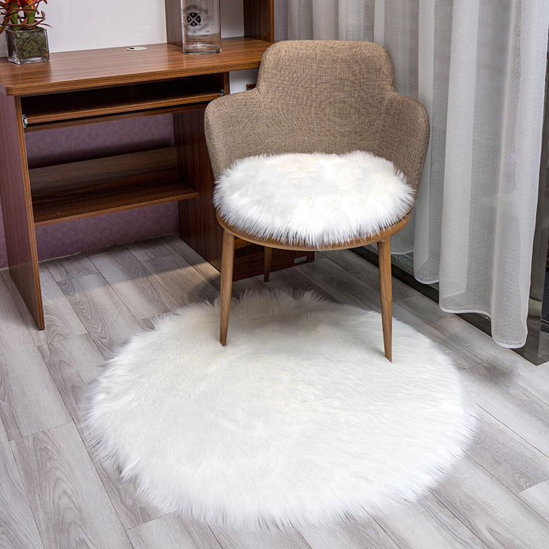 Contemporary Room Decoration Rug Multi Color Plain Carpet Faux Fur Anti-Slip Backing Pet Friendly Rug Clearhalo 'Area Rug' 'Casual' 'Rugs' Rug' 2208355