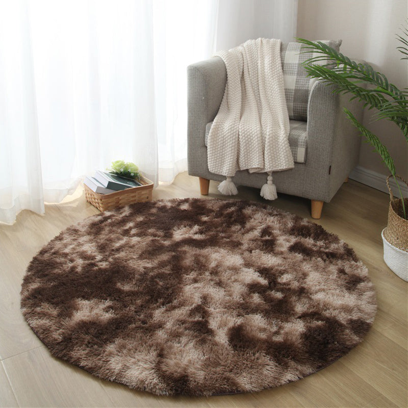 Calming Tie Dye Printed Rug Multi Color Fluffy Rug Easy Care Anti-Slip Backing Area Carpet Dark Coffee Clearhalo 'Area Rug' 'Casual' 'Rugs' Rug' 2208442