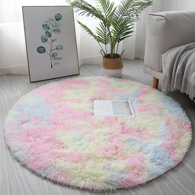 Casual Home Decor Rug Multi-Colored Tie Dye Pattern Carpet Faux Wool Washable Anti-Slip Backing Rug Clearhalo 'Area Rug' 'Casual' 'Rugs' Rug' 2208449