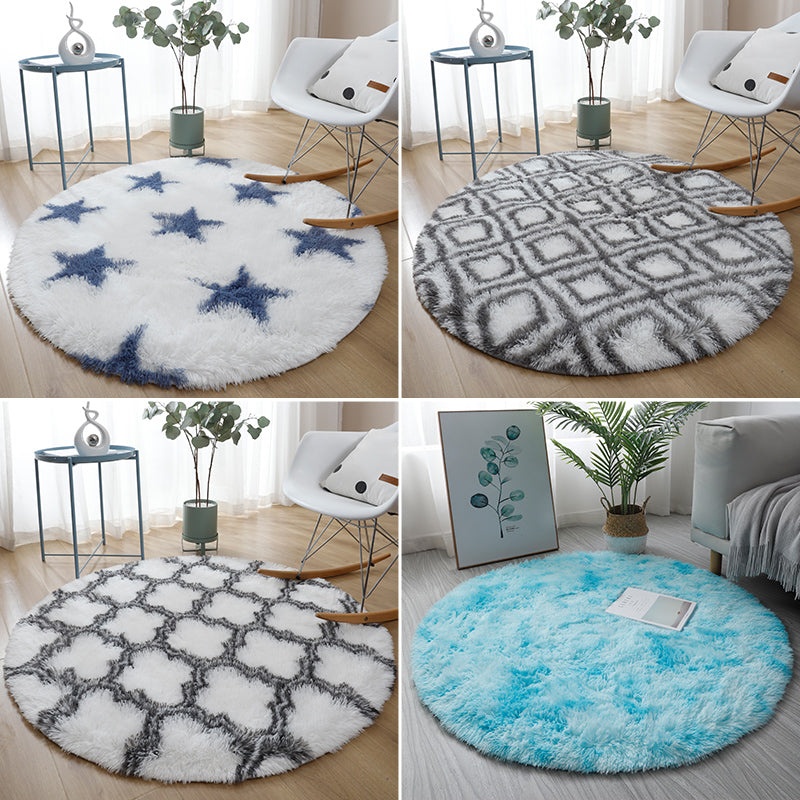 Casual Home Decor Rug Multi-Colored Tie Dye Pattern Carpet Faux Wool Washable Anti-Slip Backing Rug Clearhalo 'Area Rug' 'Casual' 'Rugs' Rug' 2208456