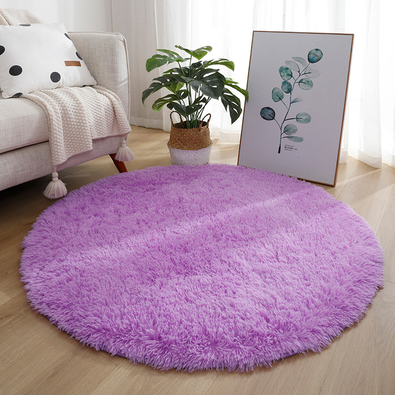 Casual Home Decor Rug Multi-Colored Tie Dye Pattern Carpet Faux Wool Washable Anti-Slip Backing Rug Purple Clearhalo 'Area Rug' 'Casual' 'Rugs' Rug' 2208458