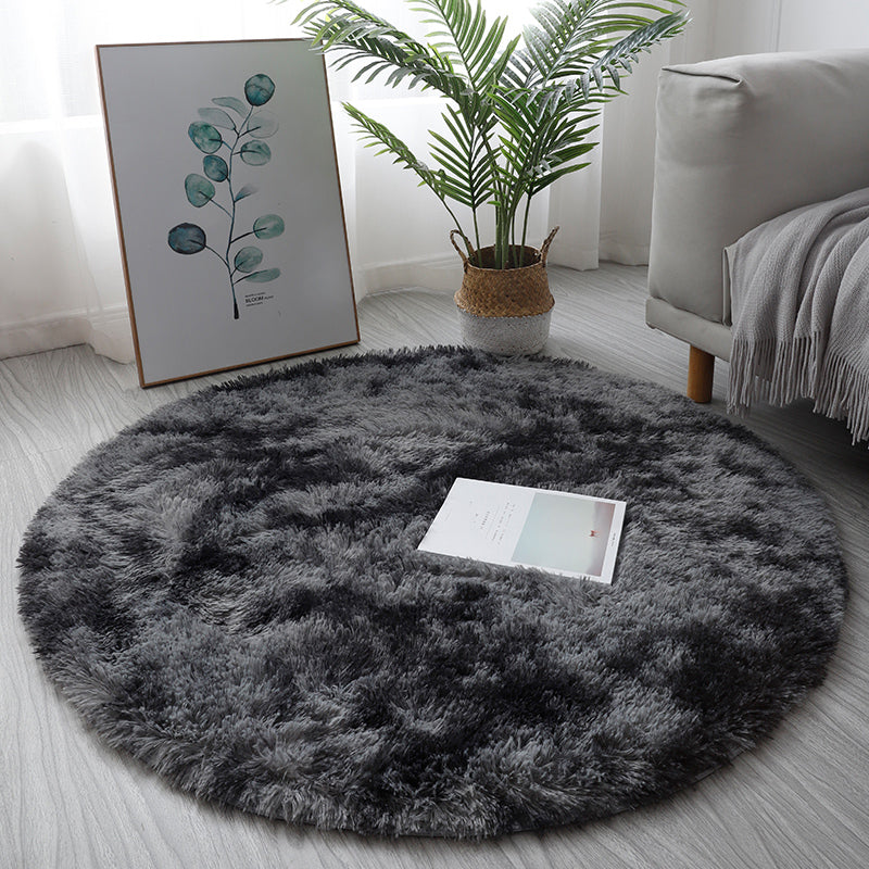 Casual Home Decor Rug Multi-Colored Tie Dye Pattern Carpet Faux Wool Washable Anti-Slip Backing Rug Dark Gray Clearhalo 'Area Rug' 'Casual' 'Rugs' Rug' 2208466
