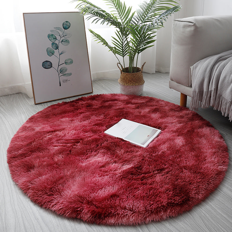 Casual Home Decor Rug Multi-Colored Tie Dye Pattern Carpet Faux Wool Washable Anti-Slip Backing Rug Red Clearhalo 'Area Rug' 'Casual' 'Rugs' Rug' 2208472