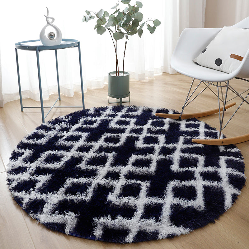 Casual Home Decor Rug Multi-Colored Tie Dye Pattern Carpet Faux Wool Washable Anti-Slip Backing Rug Black-White Clearhalo 'Area Rug' 'Casual' 'Rugs' Rug' 2208480