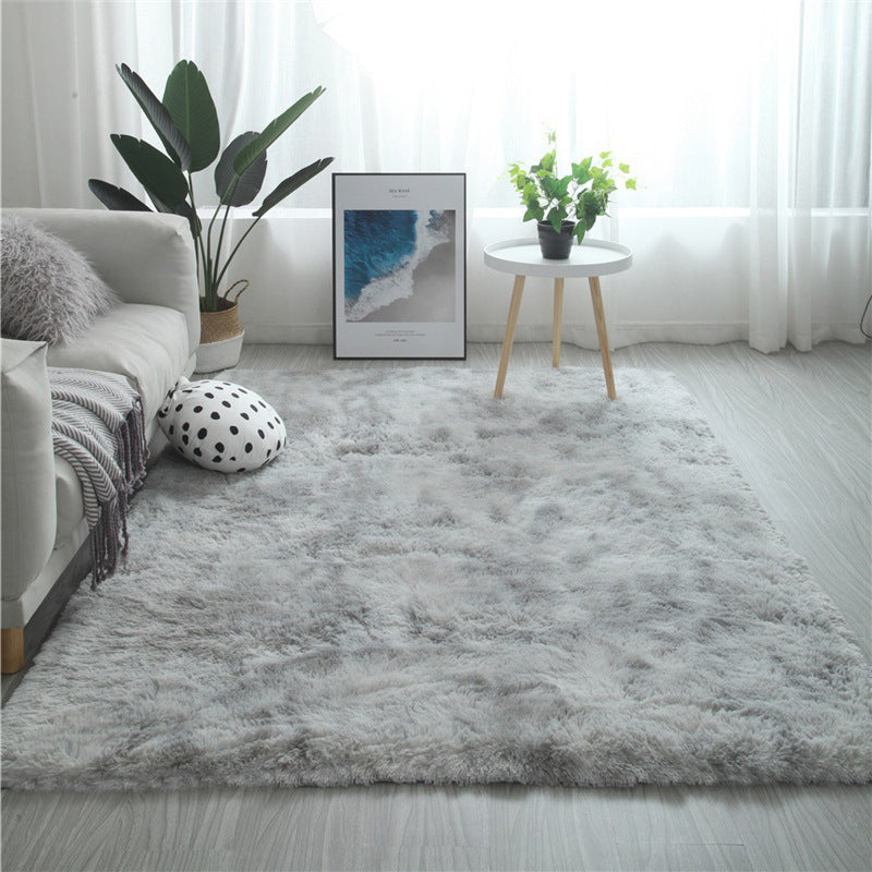 Multi-Colored Simplicity Rug Faux Fur Tie Dye Patterned Carpet Anti-Slip Backing Machine Washable Rug for Room Light Gray Clearhalo 'Area Rug' 'Casual' 'Rugs' Rug' 2208504