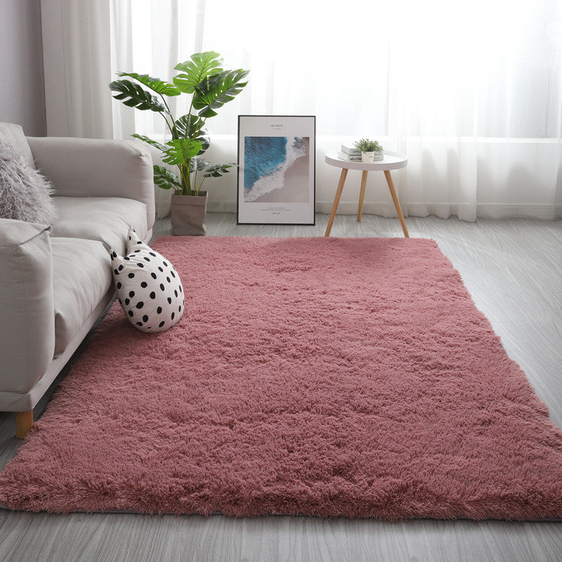 Multi-Colored Simplicity Rug Faux Fur Tie Dye Patterned Carpet Anti-Slip Backing Machine Washable Rug for Room Rose Pink Clearhalo 'Area Rug' 'Casual' 'Rugs' Rug' 2208510