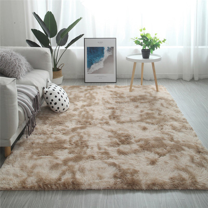 Multi-Colored Simplicity Rug Faux Fur Tie Dye Patterned Carpet Anti-Slip Backing Machine Washable Rug for Room Dark Camel Clearhalo 'Area Rug' 'Casual' 'Rugs' Rug' 2208512