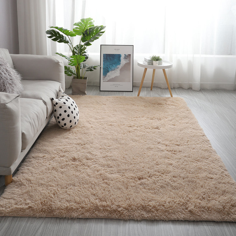 Multi-Colored Simplicity Rug Faux Fur Tie Dye Patterned Carpet Anti-Slip Backing Machine Washable Rug for Room Camel Clearhalo 'Area Rug' 'Casual' 'Rugs' Rug' 2208513