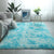 Multi-Colored Simplicity Rug Faux Fur Tie Dye Patterned Carpet Anti-Slip Backing Machine Washable Rug for Room Sky Blue Clearhalo 'Area Rug' 'Casual' 'Rugs' Rug' 2208514