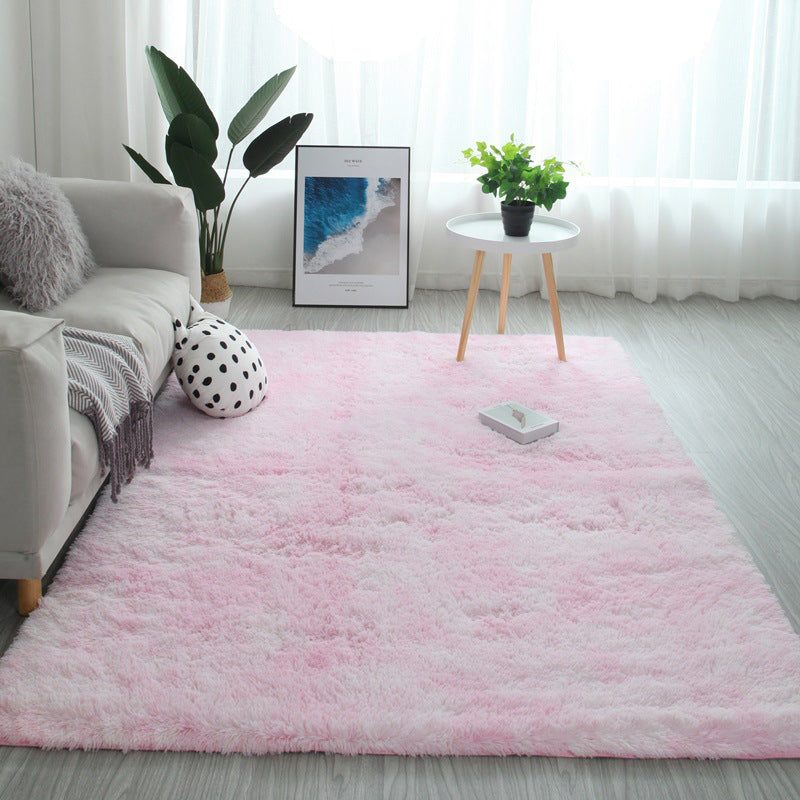 Multi-Colored Simplicity Rug Faux Fur Tie Dye Patterned Carpet Anti-Slip Backing Machine Washable Rug for Room Light Pink Clearhalo 'Area Rug' 'Casual' 'Rugs' Rug' 2208519
