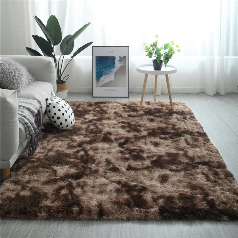Multi-Colored Simplicity Rug Faux Fur Tie Dye Patterned Carpet Anti-Slip Backing Machine Washable Rug for Room Coffee Clearhalo 'Area Rug' 'Casual' 'Rugs' Rug' 2208525