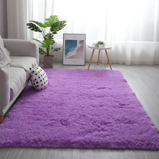 Multi-Colored Simplicity Rug Faux Fur Tie Dye Patterned Carpet Anti-Slip Backing Machine Washable Rug for Room Light Purple Clearhalo 'Area Rug' 'Casual' 'Rugs' Rug' 2208526