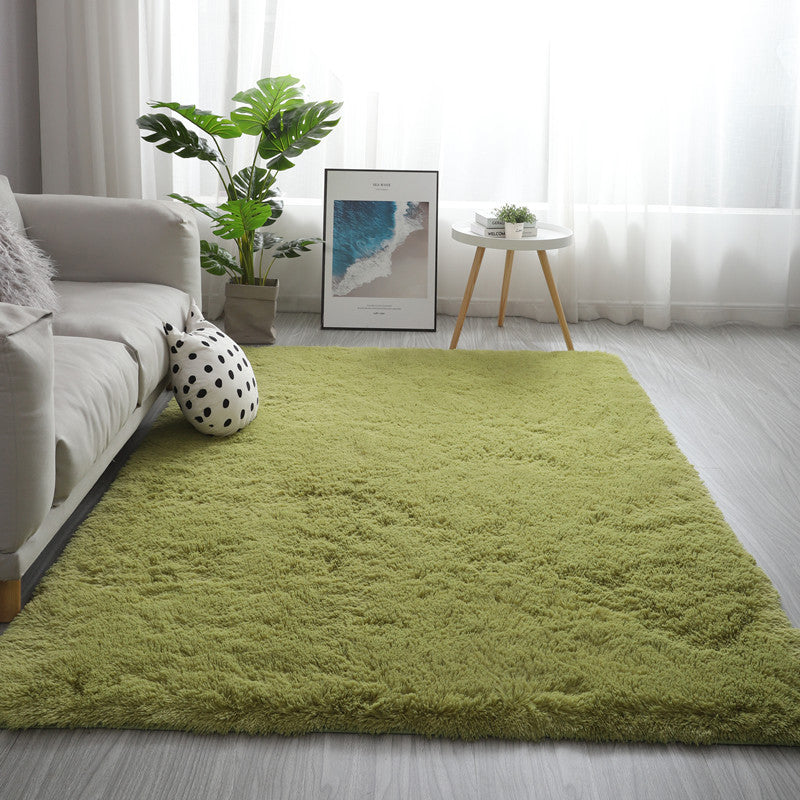 Multi-Colored Simplicity Rug Faux Fur Tie Dye Patterned Carpet Anti-Slip Backing Machine Washable Rug for Room Green Clearhalo 'Area Rug' 'Casual' 'Rugs' Rug' 2208527