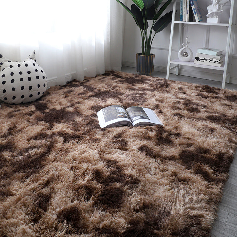 Multi Color Bedroom Rug Comfort Tie Dye Printed Indoor Rug Faux Wool Non-Slip Backing Pet Friendly Rug Coffee Clearhalo 'Area Rug' 'Casual' 'Rugs' Rug' 2208558