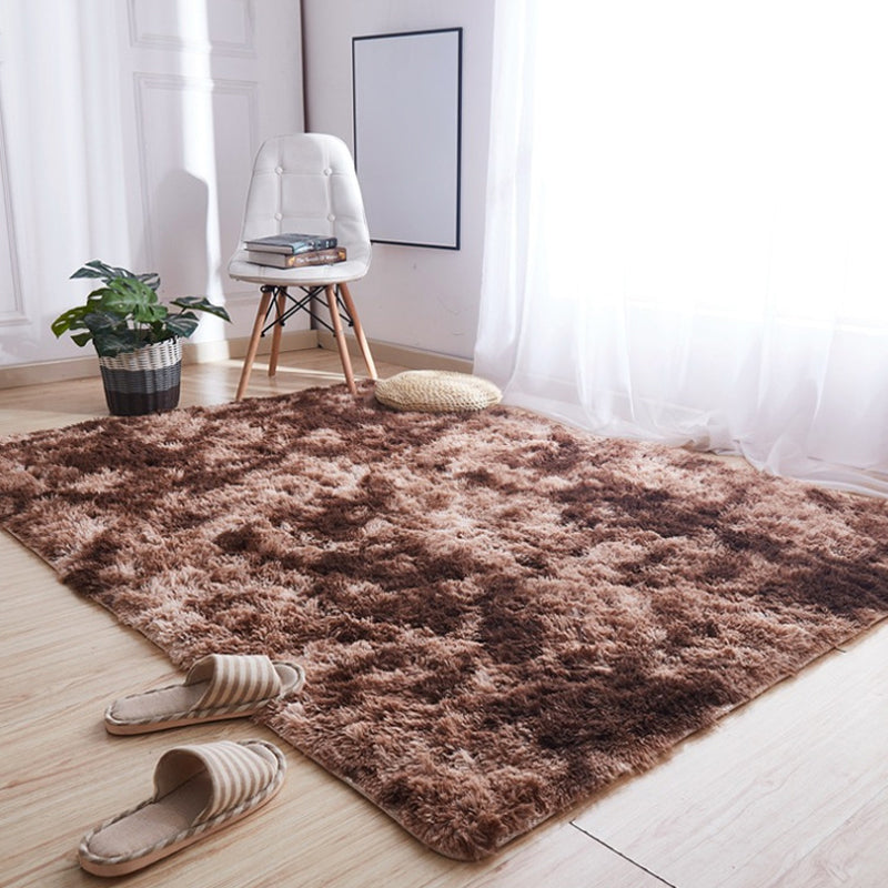 Natural Tie-Dye Patterned Rug Multi-Color Fluffy Rug Anti-Slip Easy Care Carpet for Home Decor Dark Coffee Clearhalo 'Area Rug' 'Casual' 'Rugs' Rug' 2208561