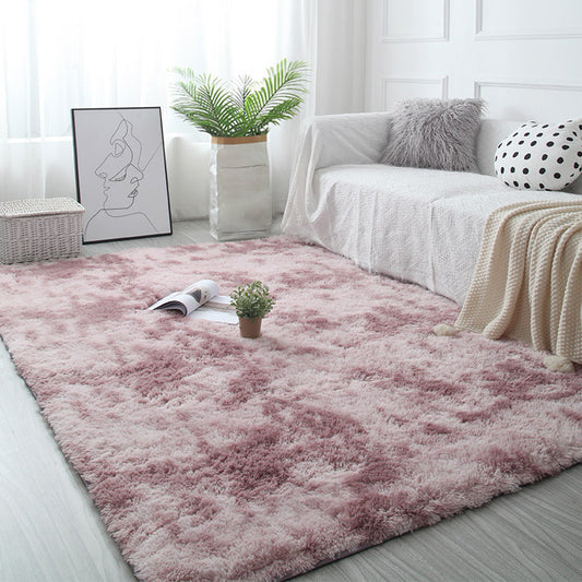 Scandinavian Living Room Rug Multi Color Plain Carpet Shag Non-Slip Backing Pet Friendly Area Rug Purple-Pink Clearhalo 'Area Rug' 'Casual' 'Rugs' Rug' 2208581