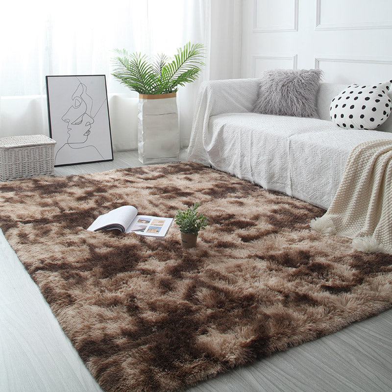 Scandinavian Living Room Rug Multi Color Plain Carpet Shag Non-Slip Backing Pet Friendly Area Rug Coffee Clearhalo 'Area Rug' 'Casual' 'Rugs' Rug' 2208584